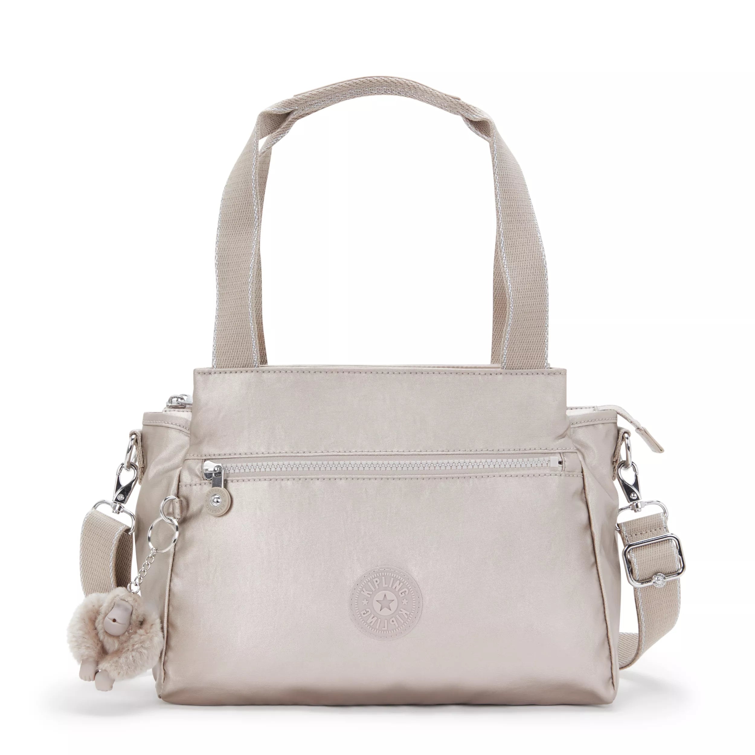 Kipling レディース Elysia クロスボディ 軽量 マルチコンパートメント マグネットスナップポケット ショルダーバッグ, ブラックノワール, 11.5\