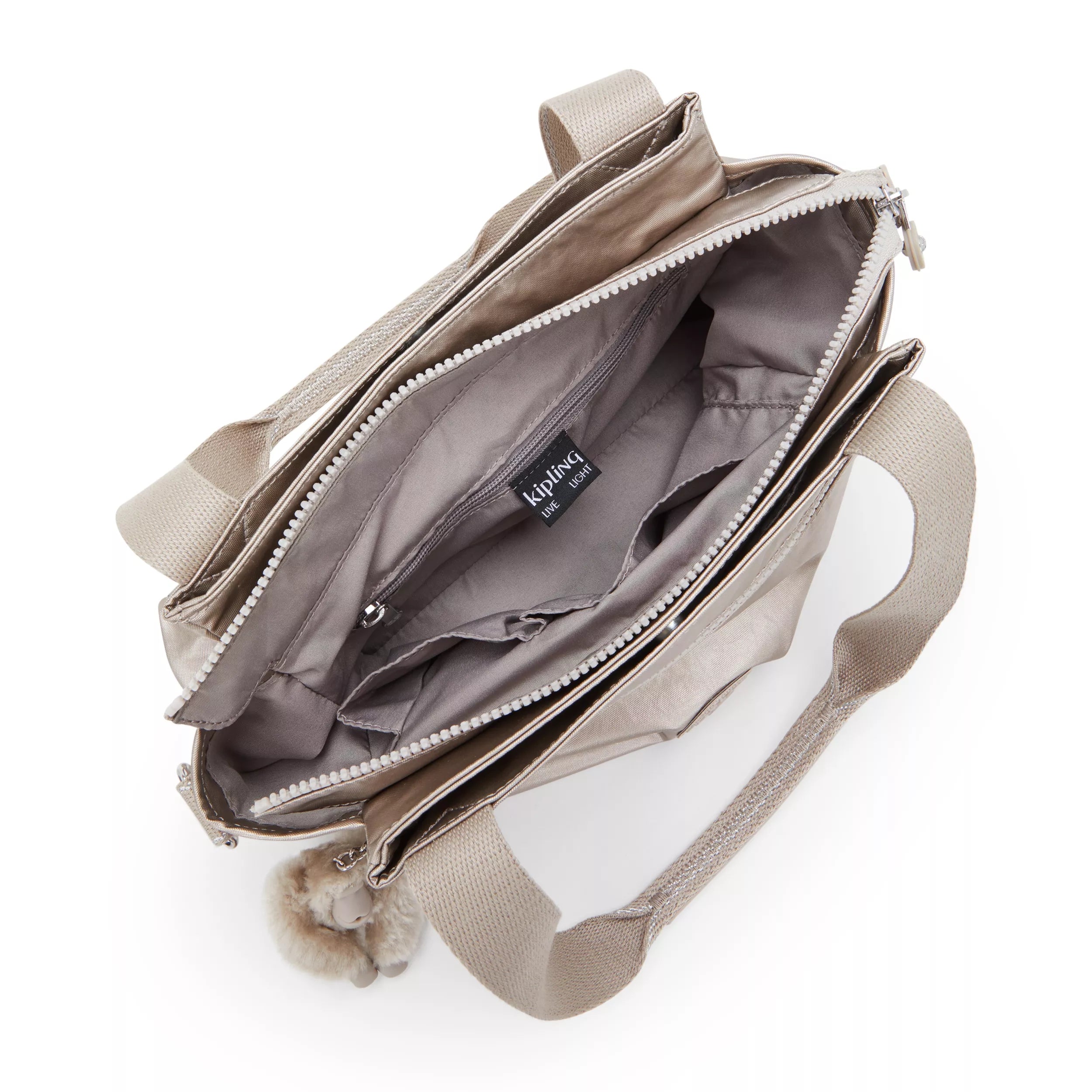 Kipling レディース Elysia クロスボディ 軽量 マルチコンパートメント マグネットスナップポケット ショルダーバッグ, ブラックノワール, 11.5\