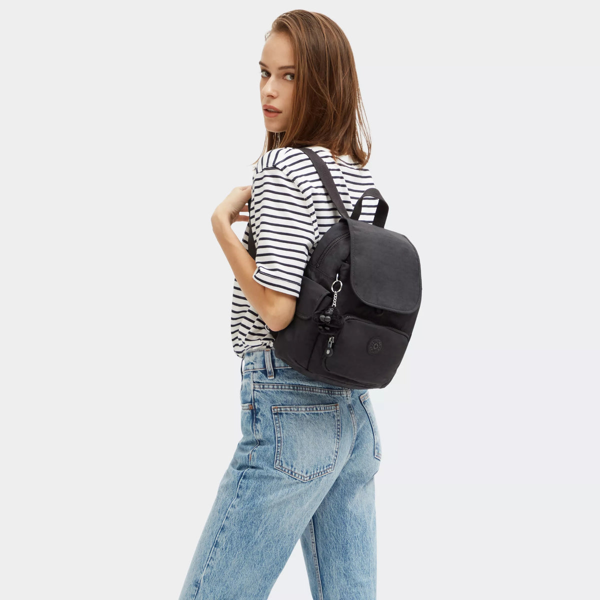Zaino Kipling City Pack Mini – Piccolo 9 Litri Stampa Geo Piuma, Nuovo Con Etichette FW2025 - Foto 6