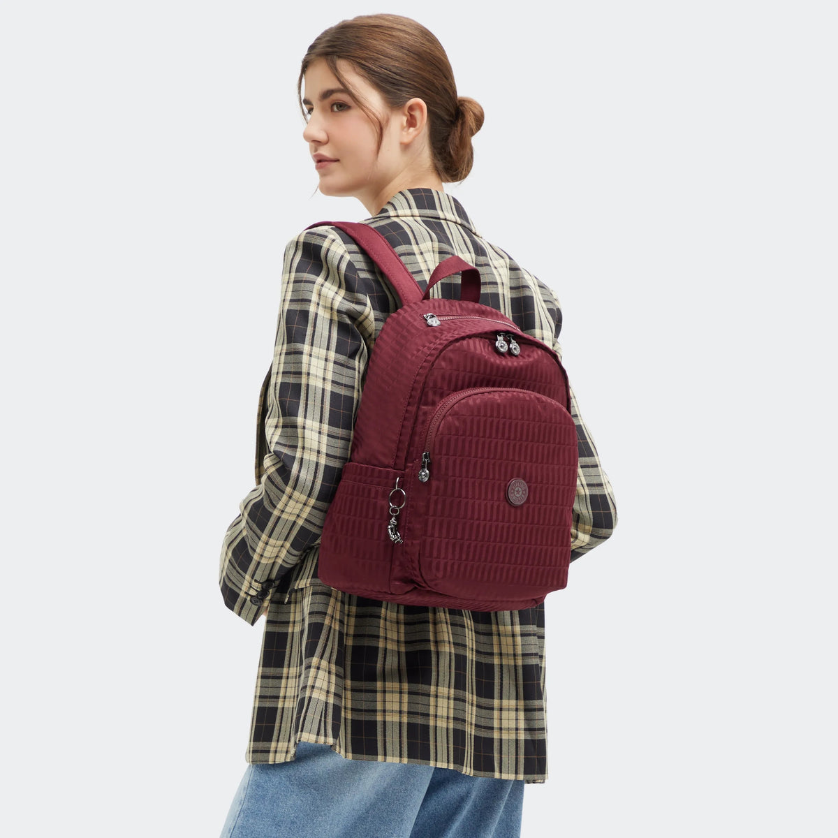 DELIA Maroon Tile Jacquard - 2