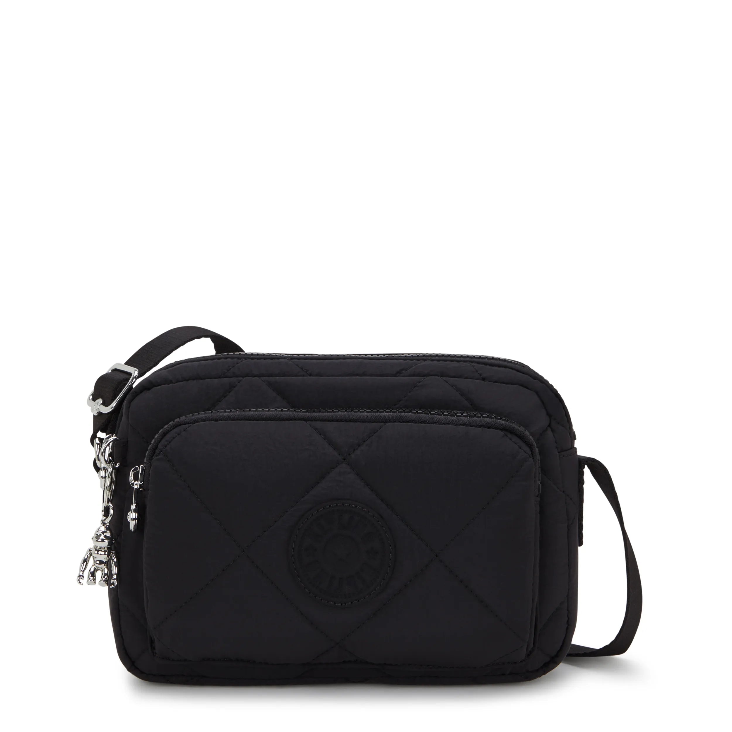 Sac Bandoulière Kipling Abanu M Zip - Polyamide, Deux Compartiments Zippés, Bandoulière Réglable - Noir - 11
