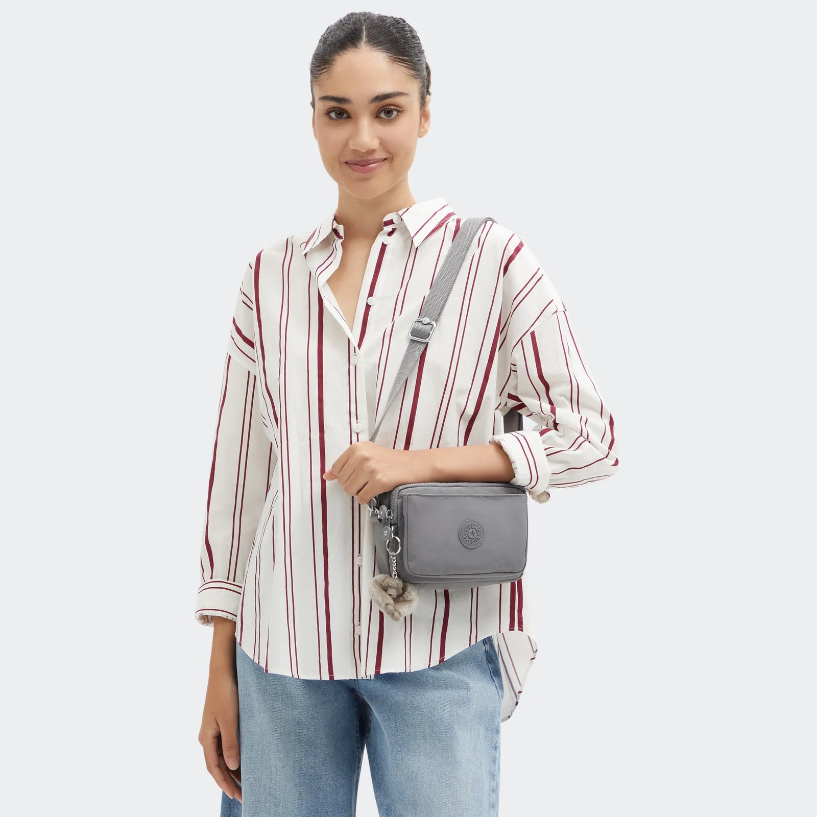 Borsa Kipling Abanu Multi | Tracolla Piccola Trasformabile In Marsupio | Con Scimmietta Robot | 100% Poliammide - Foto 7