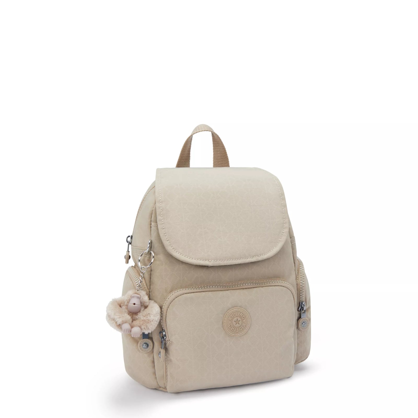 CITY ZIP MINI Signature Beige Embossed-view-5