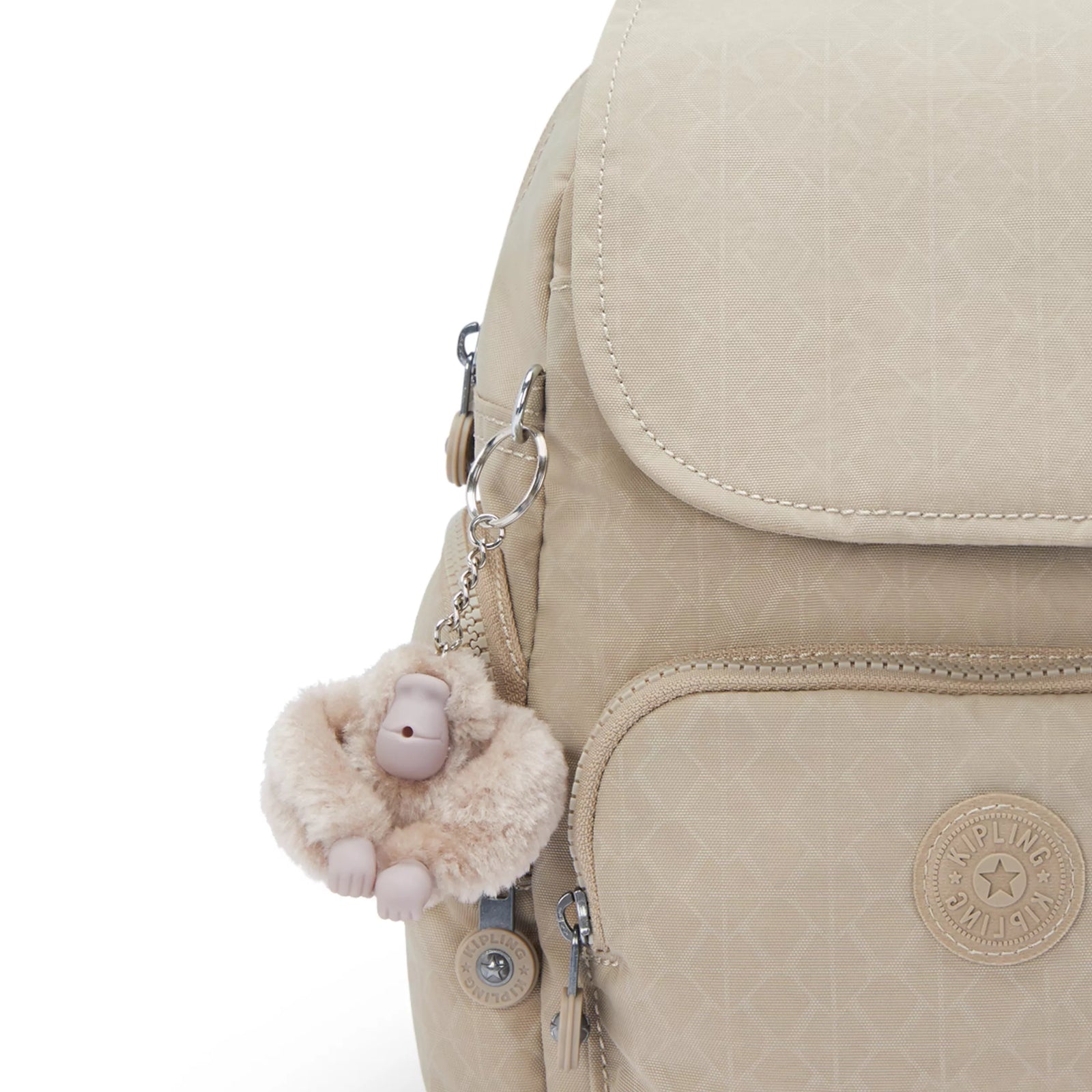 CITY ZIP MINI Signature Beige Embossed-view-6