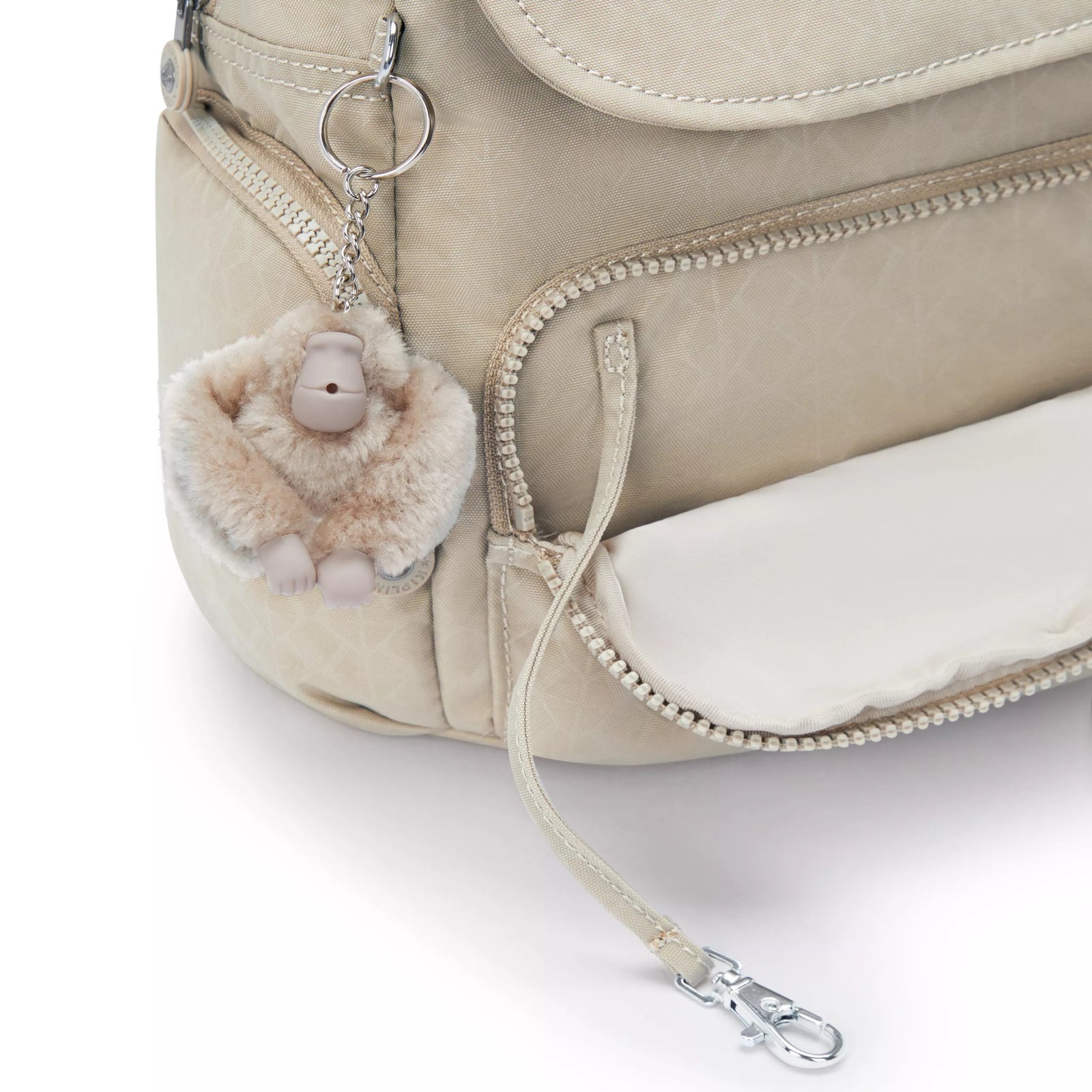 CITY ZIP MINI Signature Beige Embossed-view-8