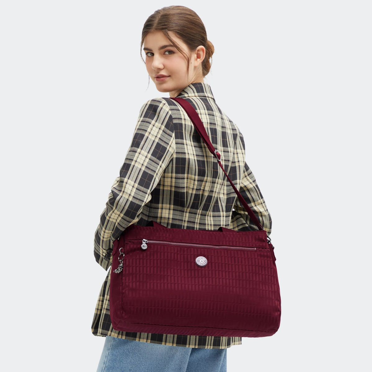 ELYSIA WORK Maroon Tile Jacquard - 2