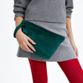 NAOMI POUCH L Emerald Velvet - 2