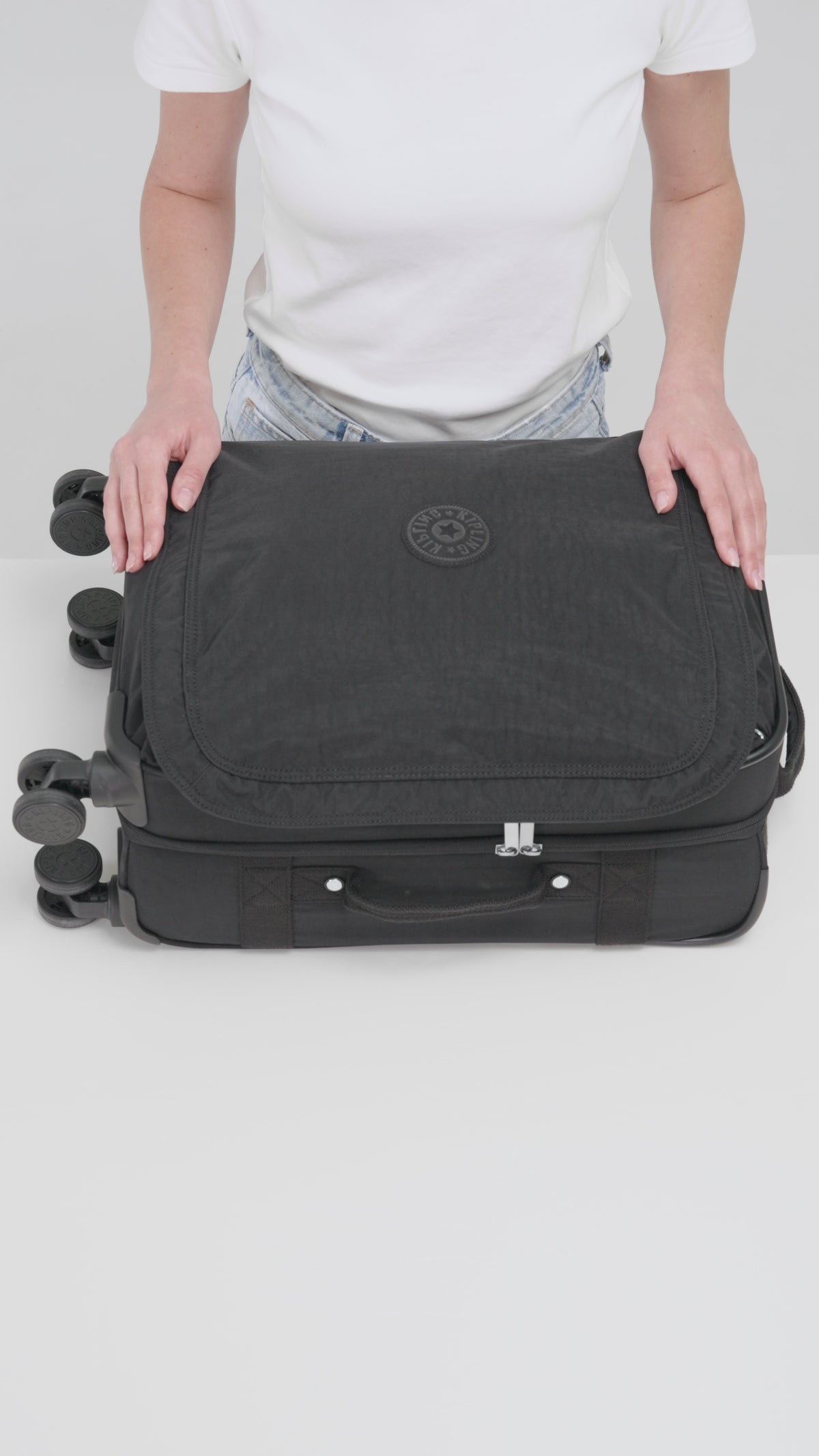 Kipling SHOULDER - Borsa A Mano - Relaxed Grey/grigio Screziato